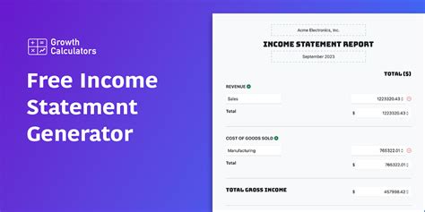 Image result for Income Statement Generator