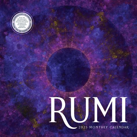Rumi Calendar 2025 12 X 24 12 Month Poetry Wall | Desertcart INDIA
