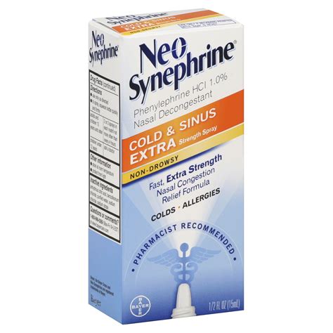 Neo-Synephrine Nasal Decongestant, Non-Drowsy, Extra Strength, Spray 0.5 fl oz (15 ml)