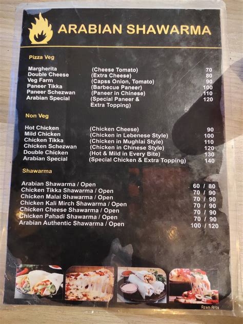 Menu at ARABIAN SHAWARMA, Aurangabad