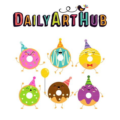 Party Donuts Collection Clip Art Set – Daily Art Hub // Graphics ...