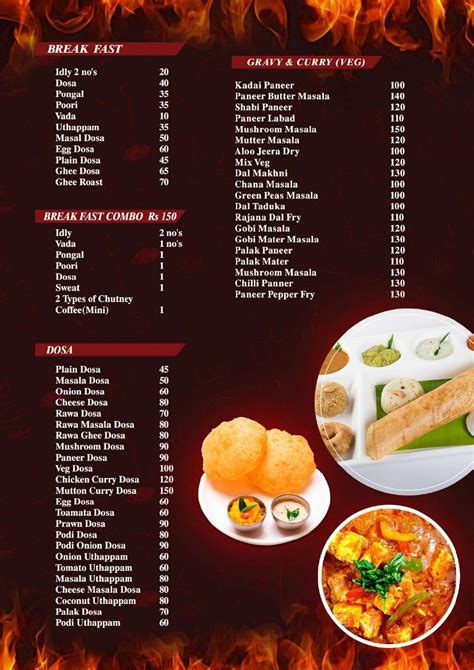 Menu at Harish hot and spicy Restaurant, Pillayarkuppam