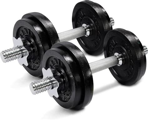 Yes4All Adjustable Dumbbells Cast Iron - 40 lb Dumbbell Weights ...