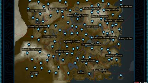 Complete Surface Shrine Map - Zelda Tears of the Kingdom - Shrines ... - Worksheets Library