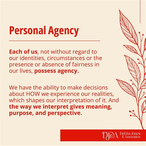 DeEtta Jones on LinkedIn: Personal Agency is the belief that I am the ...