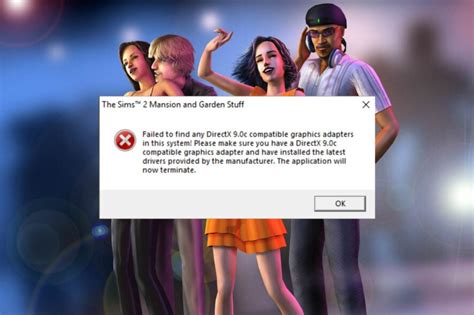 Image result for Sims 2 DirectX 9 Error Fix Windows 10