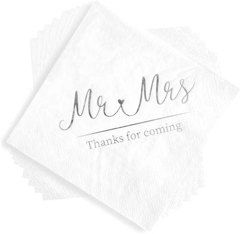 Amazon.com | Wedding Cocktail Napkins, Personalized Napkins For Party ...