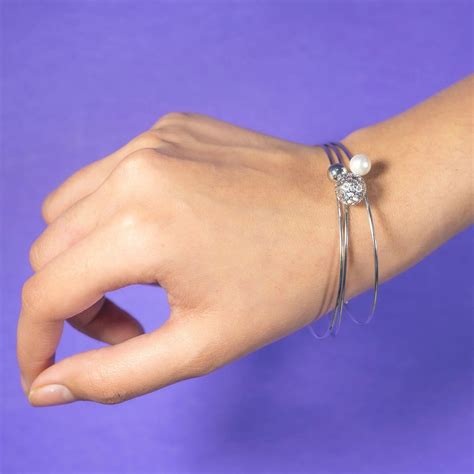 Pearl Ball Bangle Silver (Set of 3) | Salty – Salty Accessories