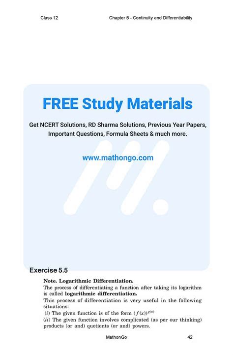 Image result for Class 12 Chpter 5 NCERT Dowloads PDF