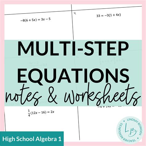 Solving Multi-Step Equation Notes 的图像结果