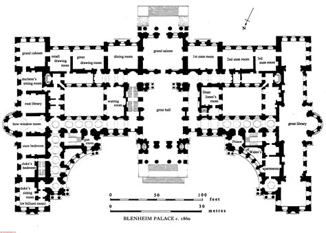 Blenheim: Blenheim Palace | Architectural floor plans, Castle floor ...