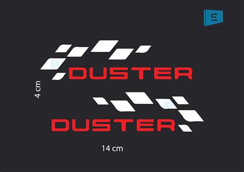 SIGN EVER Checked Sport Duster Logo Rear View Mirror Car Stickers for ...