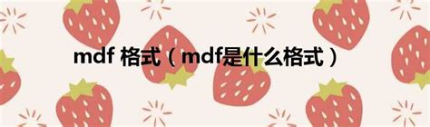 mdf是什么文件格式-常见问题-PHP中文网
