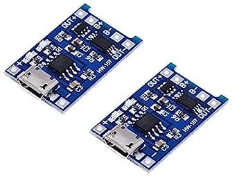 Grahikum Micro USB 5V 1A TP4056 Lithium Battery Charger Module with ...