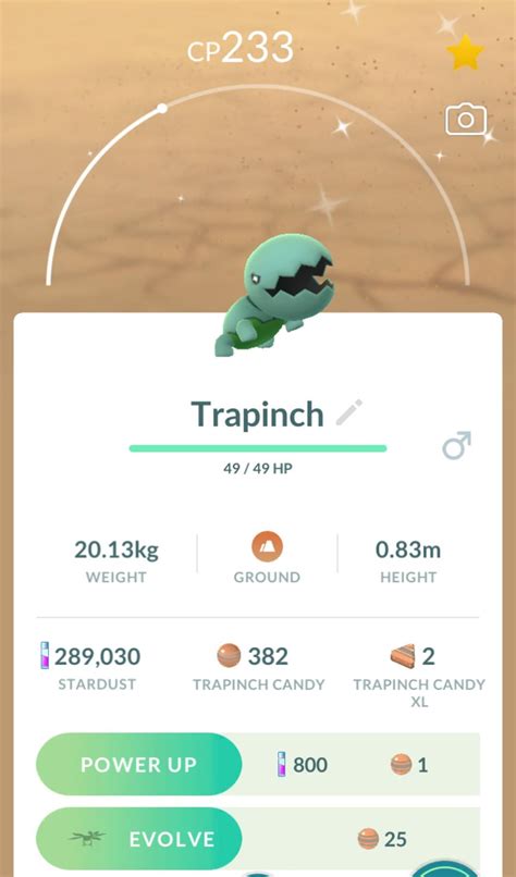 Pokemon Shiny Trapinch My Favorite Pokemon Is Trapinch, So It Was A