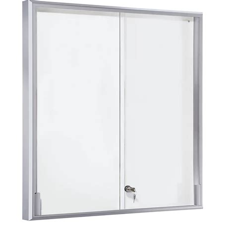 Display case, aluminium frame, sliding doors – eurokraft pro: 12 x A4 ...