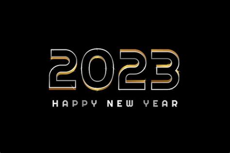 Szczęśliwego nowego roku 2023 kartkę z życzeniami nowoczesne tło ...