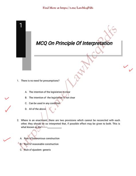 720 Interpretation of statute MCQ NOTES - T h e r e i s n o n e e d f o ...