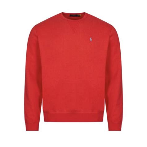 Polo Ralph Lauren Red crew neck jumper Size- Small... - Depop