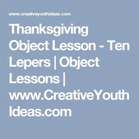 Image result for Thanksgiving Object Lesson