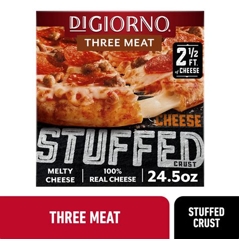 DiGiorno Three Meat Stuffed Crust Pizza with Pepperoni, 24.5 oz (Frozen ...