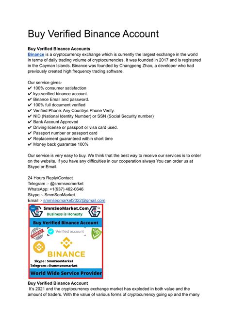 PPT - Buy Verified Binance Account PowerPoint Presentation, free ...