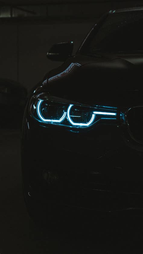 Download wallpaper 1080x1920 car, headlight, light, black, dark samsung ...