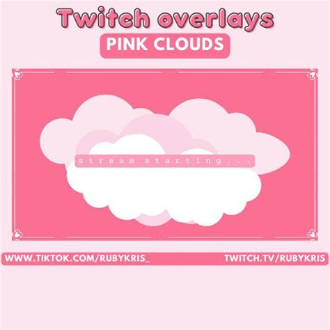 Pink Clouds Animated Twitch Scenes / Twitch Overlays Kawaii - Etsy
