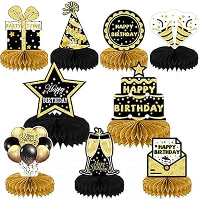 Buy Happy Birthday Centerpieces for Tables Decorations Honeycomb Table ...