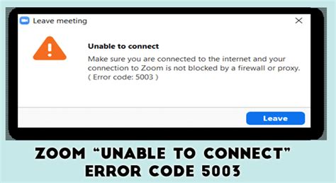 Image result for Zoom Error Code 10003