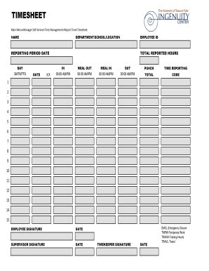 Fillable Online TIMESHEET - Innovation Academy Fax Email Print - pdfFiller