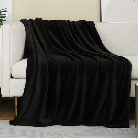 Amazon.com: JIAHANNHA Black Throw Blanket Fleece Blanket Throw Size(50 ...