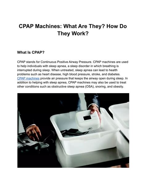 PPT - CPAP Machines: What Are They? How Do They Work? PowerPoint Presentation - ID:11581205