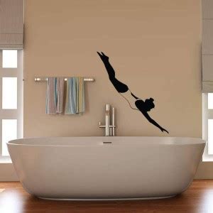 Hoopoe Decor 90 cm Girl jumping in water Self Adhesive Sticker Price in ...