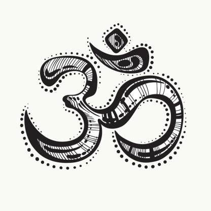KD om sign Sticker Poster|hindu gods poster|Ganesh poster| Paper Print ...