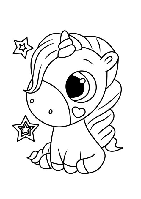 Unicórnio bebê para colorir - Imprimir Desenhos