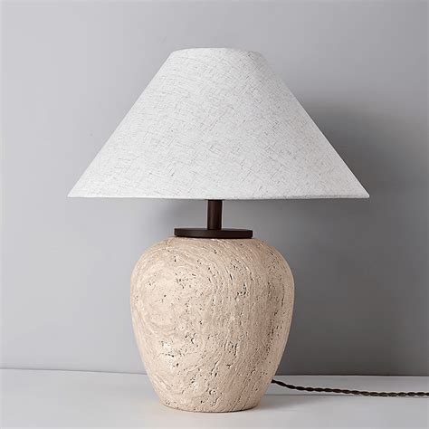 Jagmag Aoji Travertine Table Lamp | Modern Stone Lighting – Jagmag Lights
