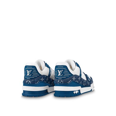 Giày Louis Vuitton LV Trainer 'Denim Monogram Blue' 1A9JGR - Jordan 1