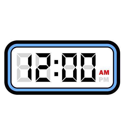 Digital Clock Time at 12.00 AM, Digital Clock 12 Hour Format 32048612 PNG