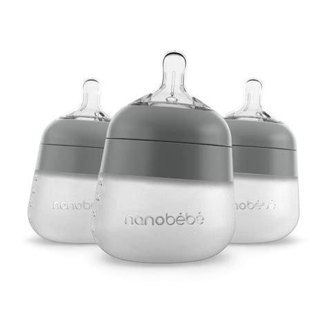 Nanobebe Anti-Latch, Gas-Free Newborn Flexy Silicone Baby Bottles Set ...