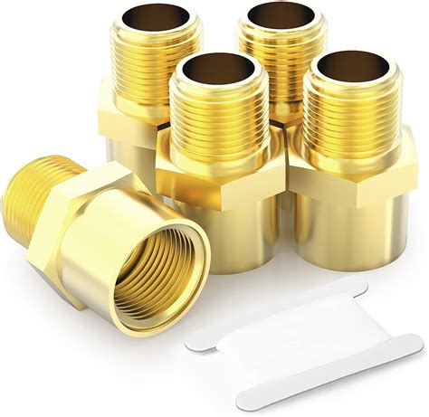 Amazon.co.jp: TAISHER 真鍮パイプ継手、アダプター、3/8インチ NPT オス x 3/8インチ G ねじ (BSP ...