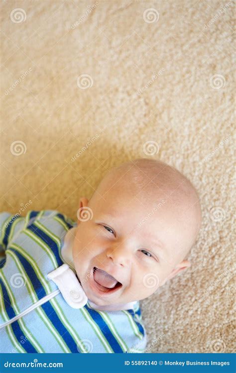 Portrait 7 week old baby stock photo. Image of shoulders - 55892140