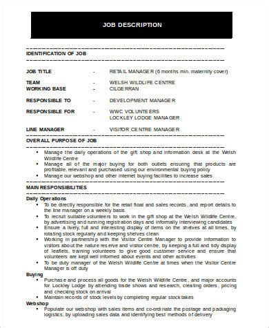 Image result for Retail Manager Job Description Sample
