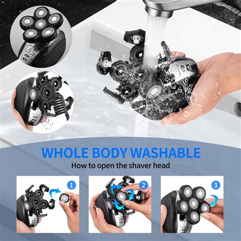 Buy COCOBELA 6 Head Shavers For Bald Men,Electric Shaver & Grooming Kit ...