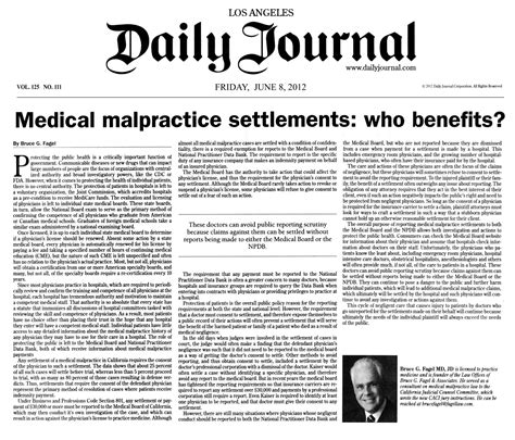 Medical Malpractice Settlements: Who Benefits? | Medical Malpractice ...