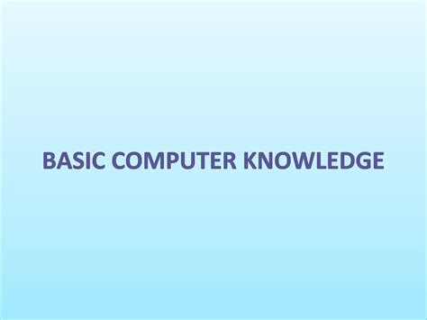 Basic Computer Knowledge for Beginners 的图像结果