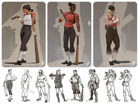 Slideshow: Team Fortress 2 - Female Character Concept Art