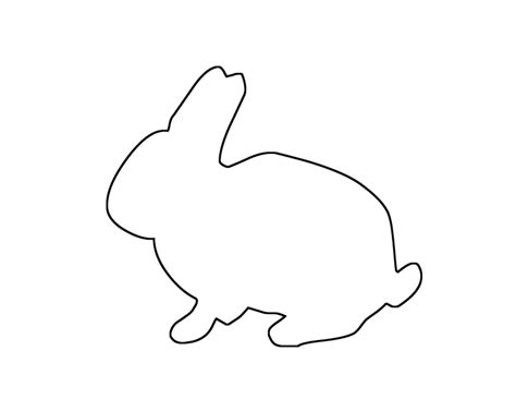 bunny outline Drawn rabbit template pencil and in color drawn jpg ...