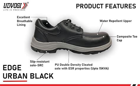 Udyogi Edge Urban - Electrical Safety Shoes for Men (Metal Free) | Made ...