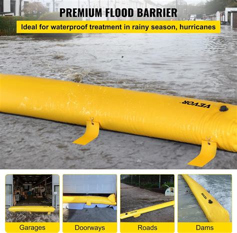 VEVOR Flood Barrier, Flood Bags, Sandbag Alternative, Water Barrier for ...
